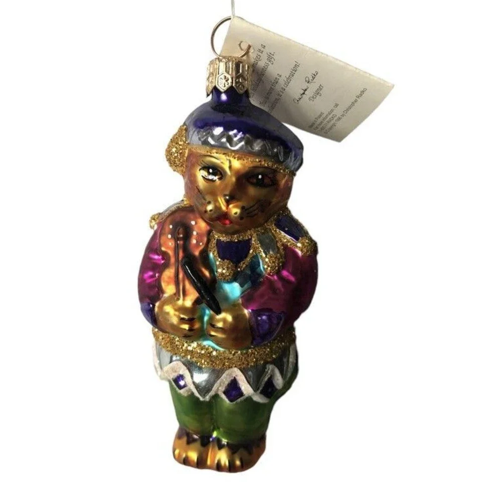 Christopher Radko Romeow Cat Ornament Retired Excellent 4.5